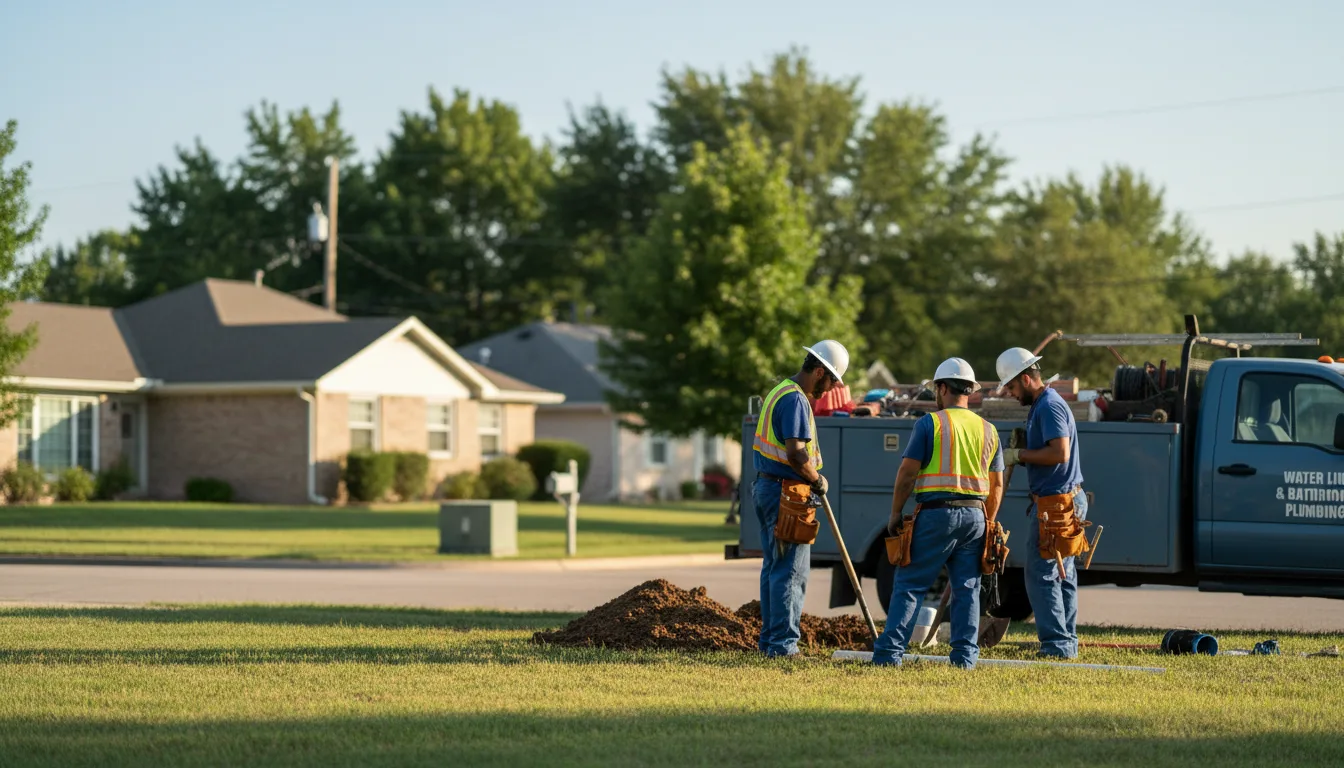 Residential water line and bathroom plumbing service in Neosho Rapids, KS